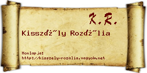 Kisszély Rozália névjegykártya