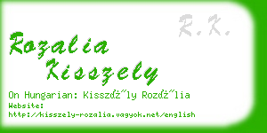 rozalia kisszely business card